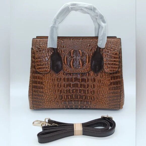 Crocodile Faux Leather Tote Crossbody/Shoulder Handbag​ - Picture 1 of 4